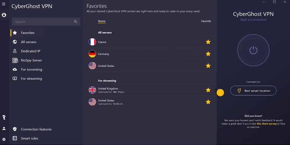CyberGhost VPN for Windows