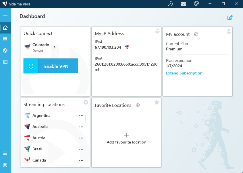 Hide.me VPN for Windows